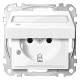 Merten MEG2313-0325 Socket outlet BRS, Klappd. Ko. + Schriftf. StK aktivw. gl.SM