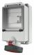 Mennekes 7170 63A5P 6H400V wall socket IP67, M. RCDs