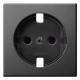 Merten MEG2330-0414 Zentralplatte für Schuko-Steckdose mit BRS anth System M