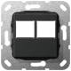 GIRA 562910 MJ RJ 45 2fach für LexCom Einsatz Schwarz