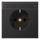 Jung AL1520NAD SCHUKO Steckdose Schriftfeld LS Aluminium dark