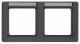 Berker 10226016 Rahmen 2fach mit B-feld waagerecht Q.1 anthrazit samt