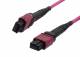 LWL-MTP®-Female patch cable OM4 LowLoss(ELite), 12 fibers, type B crossed, heather violet, 1m, Synergy 21