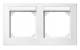 Merten 472219 M-PLAN-Frame 2-gang, horizontally labeled polarwhite