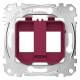 Merten MEG4566-0006 support plate f.Steckv., Modular Jack Red
