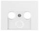 12017019 Berker central piece f.Antennen, 2 socket +3 K.1 hole polar white, glossy