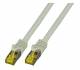 Patchkabel RJ45, CAT6A 500Mhz, 15m, grau S-STP(S/FTP) LSZH, mit Cat.7 Rohkabel,