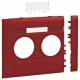 Hager GB12021K3020 Blende 2f Steckdose beschr. anreihbar hfr Obert.120 rot
