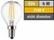 Muellerlicht ETT-1451882 LED Filament Tropfenlampe, E14, 4W, 470lm, 2700K, warmweiß, 3er Set