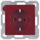Berker 47431912 Steckdose SCHUKO S.1/B.1/B.3/B.7 Glas rot matt