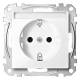 Merten MEG2302-0325 SCHUKO-Steckdose BRS mit Schriftfeld StK aktivweiß glänzend S.M