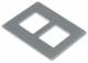 Hager GTVDM012 mounting plate GTVD2 / 300, 2xRJ45 19,3x14,8