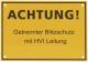 Dehn + Soehne 480598 Dehn HWS 300X210 AGBS HVI DE EN K Hinweisschild ACHTUNG! Getrennter Blitz
