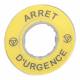 Schneider Electric ZBY9120 Schneider Schild D60mm für NOT-HALT Taster ARRET D'URGENCE/Logo
