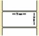 OEM-Factory Labels - PE 75 x 36mm, perm, K40, WHITE