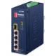 PLANET 4+1 100FX SFP Industrial Ethernet Switch w/ 4 PoE