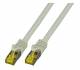 Patchkabel RJ45, CAT6A 500Mhz, 7,5m, grau S-STP(S/FTP) LSZH, mit Cat.7 Rohkabel,