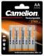 Mignon-Akku CAMELION 1,2 V, 2.700 mAh, Typ AA, NiMH, 4er-Blister
