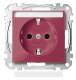 Merten MEG2302-0306 SCHUKO-Steckdose BRS Sonder mit Schriftfeld StK rubinrot System M