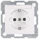 Berker 47498989 Steckdose SCHUKO mit Beschriftungsfeld S.1/B.3/B.7 Glas