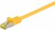 Goobay 91638 RJ45 Patchkabel S/FTP (PiMF), mit CAT 7 Rohkabel, Gelb - LSZH halogenfrei, Kupfer, RJ45 (CAT 6A) Stecker