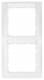 Berker 10129919 frame 1012 99 19 2-fold, vertical polar white with Beschriftungsf.
