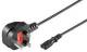 Goobay 93959 Netzkabel 1,8 m, Schwarz - British 3-Pin-Stecker (Typ G, BS 1363) > Gerätebuchse C7