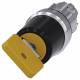 Siemens 3SU10504JF010AA0 key switch without with R 22mm round yellow trigger:O