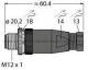 TURCK 69010 BS8141-0 M12 x 1 round connector, attachable connector, straight