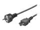 Goobay 93586 Netzkabel 1,8 m, Schwarz - Schukostecker (Typ F, CEE 7/7) > Gerätebuchse C5