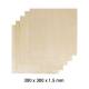 Quantum 33045 Snapmaker 2.0 Material Lindenholz A350 5er Pack / Basswood Sheet