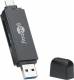 Goobay 59091 2in1 Kartenlesegerät USB 3.0 - USB-C™ - zum Lesen von Micro SD und SD Speicherkartenformaten