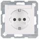 Berker 41498989 Steckdose SCHUKO mit Beschriftungsfeld S.1/B.3/B.7 Glas