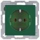 Berker 47438913 Steckdose SCHUKO S.1/B.3/B.7 Glas grün glänzend