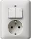 GIRA 017503 combination SCHUKO series Standard 55 pure white