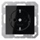 Jung A1520BFKISW SCHUKO socket break-proof series A black