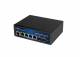 ALLNET Switch industrial full managed Layer2+ 6 Port GbE ? PoE Budget 360W ? 4x PoE bt ? 2x SFP ? Lüfterlos ? DIN ? ALL-SGI8106PMJ-BT