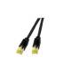Patchkabel RJ45, CAT6A 500Mhz, 0,5m, schwarz S-STP(S/FTP) ND-UC900+TM31,
