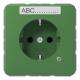 Jung CD1520BFNAKOGN SCHUKO socket with label and function display green