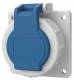 Mennekes 17014 mounting box SCHUKO 16A2p+E 230V IP68 BL