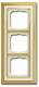 Busch Jaeger 2CKA001754A4635 BJ 1723-838 cover frame, MS polished ivory white, Busch-dynasty frame