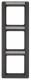 Berker 10136016 Rahmen 3fach mit B-feld Q.1 anthrazit samt
