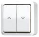 Jung 639VAWW AP shutter rocker switch 1-pole, 639 VA WW alpine white