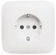 Busch Jaeger 2CKA002011A1896 Busch-Jaeger flush outlet 20 EUJ-214, alpine white with full plate Reflex SI