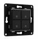 Shelly · Flush-mounted accessories · “Wall Switch 4” · Wall switch · 4-way · Black