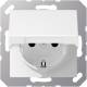 Jung A1520BFKLWWM SCHUKO® Steckdose mit Klappdeckel