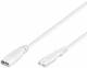 Goobay 97200 Netzkabel 2 m, Weiß - Gerätestecker C8 > Gerätebuchse C7
