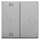 Merten MEG5226-0460 Wippen für TasterModul 2f (Szene1/2 blank) aluminium