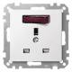 Merten 202319 British standard socket switchable polar white system M