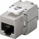 Goobay 90864 CAT 6A KeyStone RJ45 Jack, STP shielded, 500MHz, slim line - For installation in modular distribution panels up to 24 ports and junction boxes
